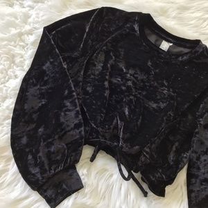 Wavvy brand crushed velvet blouse
